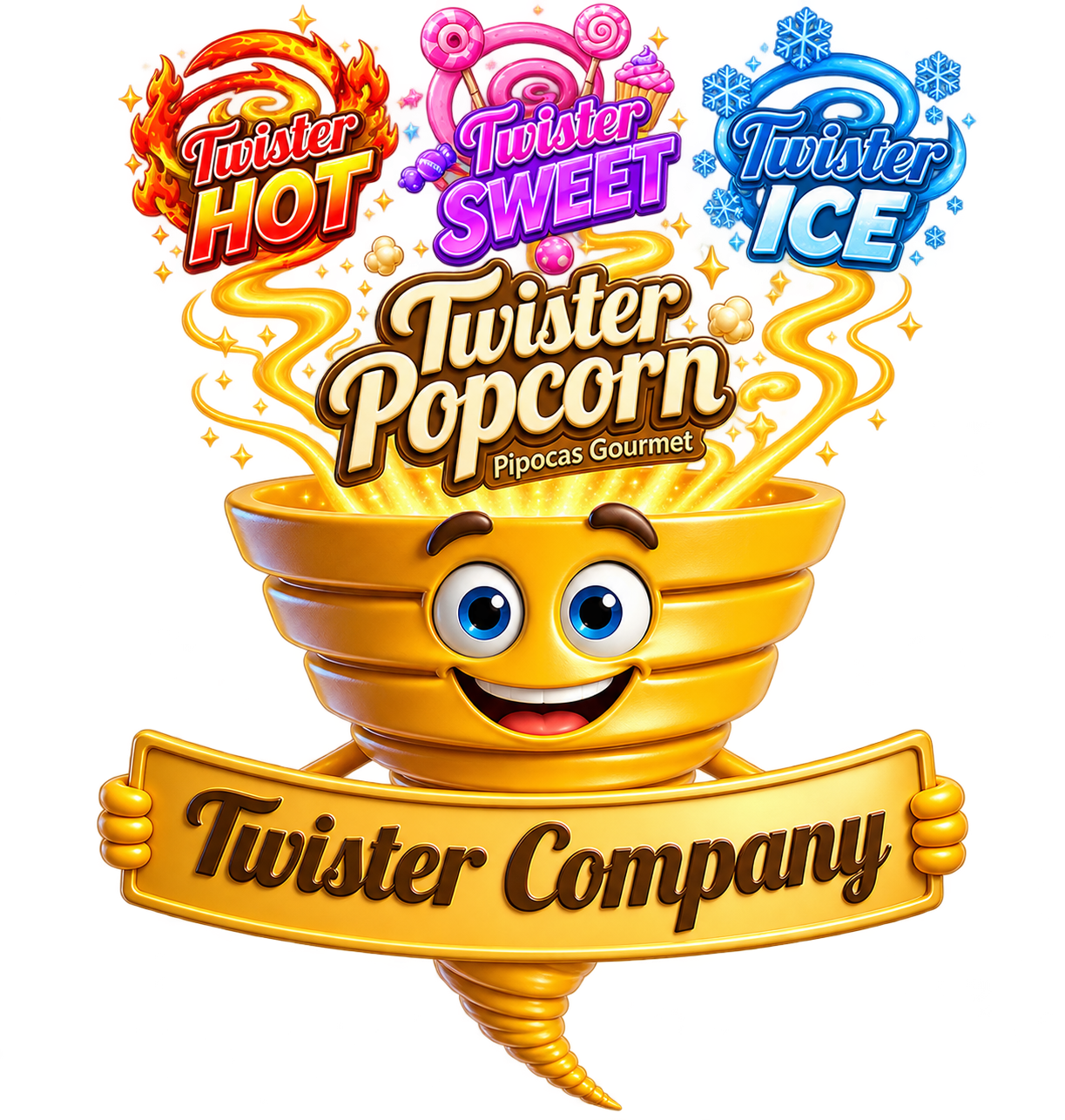 Logo Twister Company - pipocas gourmet e conveniências